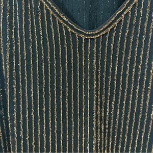 BCBGMAXAZRIA Black and Gold Sparkly Tank Top and Pants